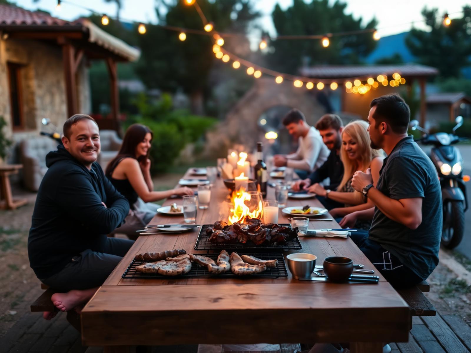 Sharing dinner & BBQ