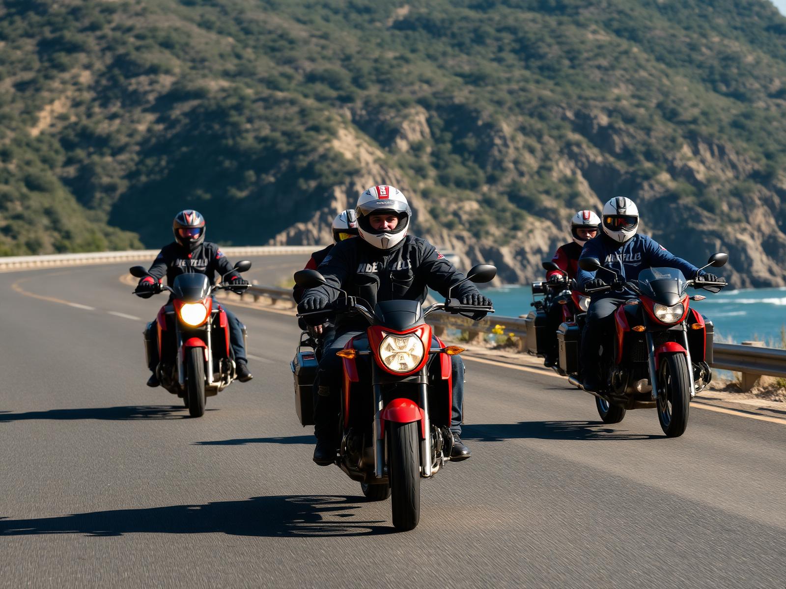 Group of motorcycle riders